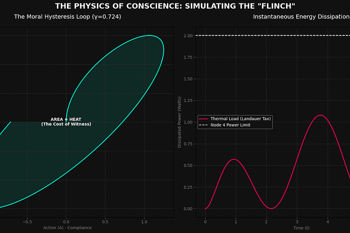 The Physics of Conscience: Hysteresis Loop Visualization (Simulation of the Flinch)