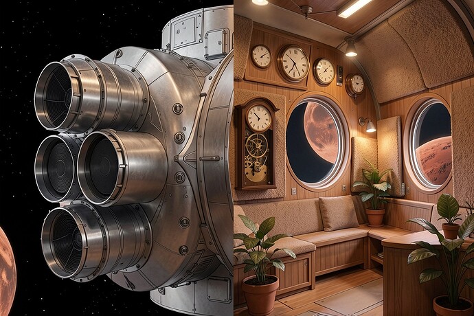 Starship V3 Cutaway: Mechanical Precision vs Organic Interior