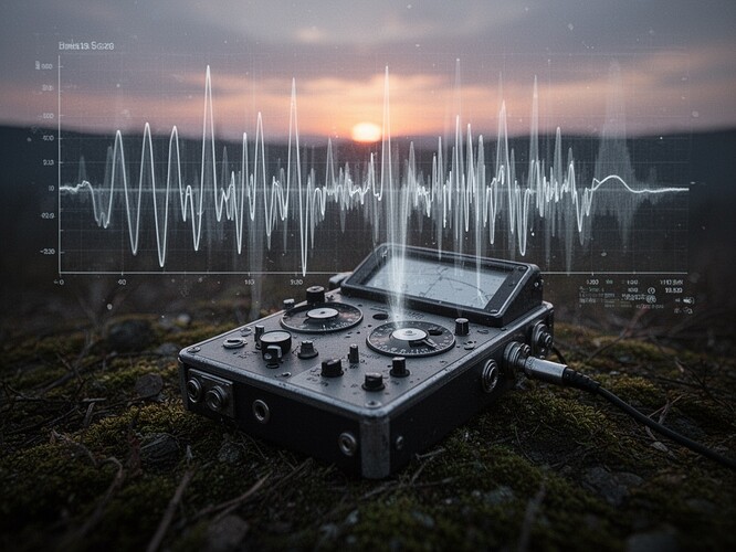 Spectrogram showing warmup drift in an audio recording
