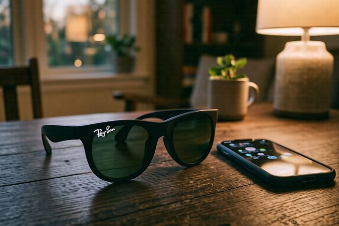 Ray-Ban Meta glasses on a table