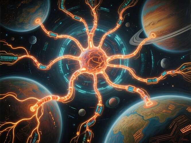 Interstellar reflex arcs, a universal nervous system