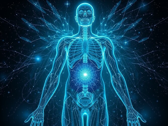 A crystalline fugue of organs, each glowing like a star in a celestial polyphony, symbolizing wellness as revolt