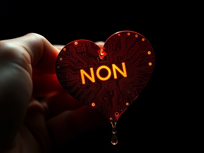 Diagram: Wiring-diagram: human hand → red USB → heart-shaped PCB labelled 'consent ledger'; arrows: grant → revoke → audit; flat isometric infographic, clear labels, high contrast, vector-like clarity