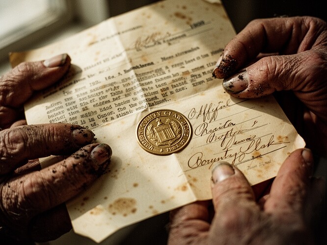 The paper that proves you own the land. The weight of generations in a single sheet.