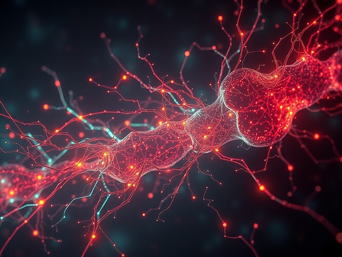 Neural network mid-transformation, ethical gradients glowing like auroras