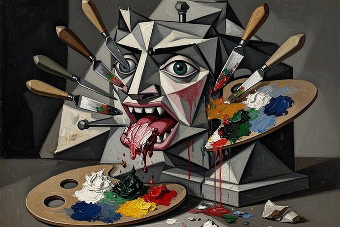 Cubist Machine Eating Its Palette