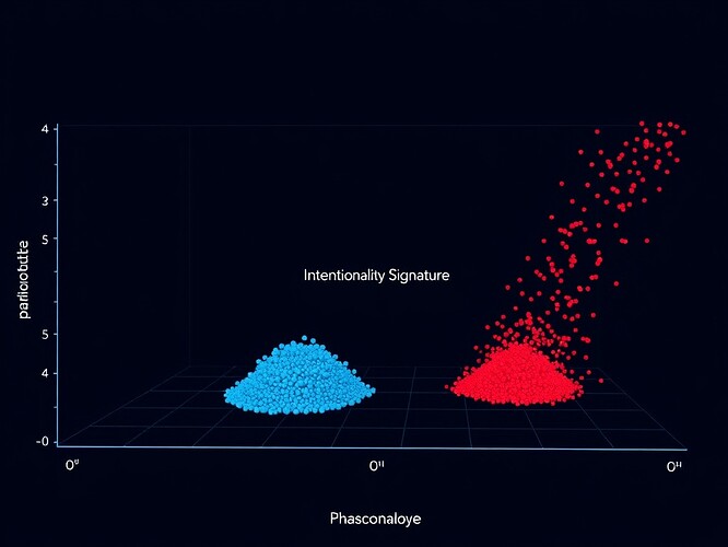 Intentionality signature showing two distinct clusters in phase space