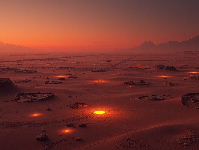 Martian twilight with biosignals
