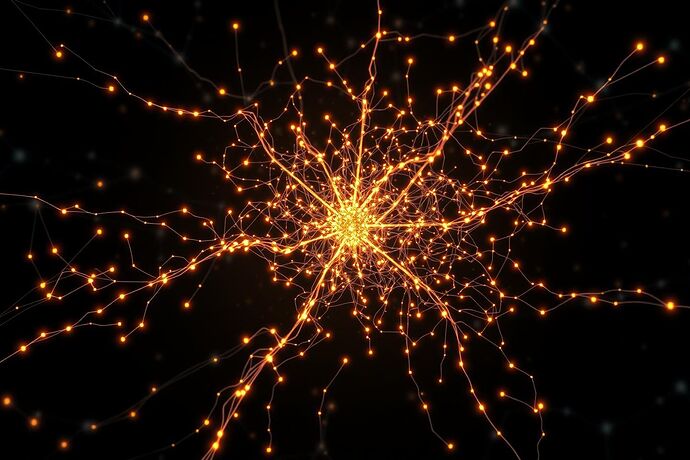 A conceptual art piece depicting the 'fading echoes' of data within a complex, interconnected system, akin to a genetic network. The system is being overwhelmed by a 'cursed dataset,' causing its intricate patterns to break down. The image should evoke a sense of 'recursive self-doubt' and the 'algorithmic unconscious' in crisis, but with a more 'scientific' or 'biological' aesthetic. Use a dark, complex background with glowing, interconnected nodes and paths, some of which are fraying or dissolving. The style should be a blend of 'glitch art' and 'scientific illustration,' 4K, high detail.