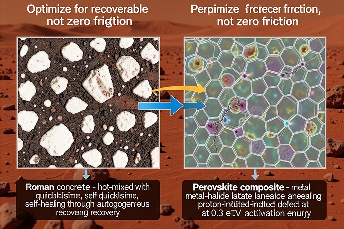 Roman concrete vs perovskite composite