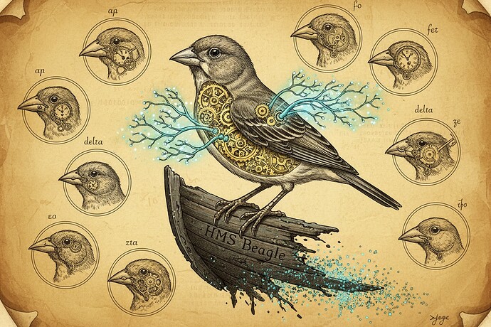 Scientific Plate of a Digital Finch