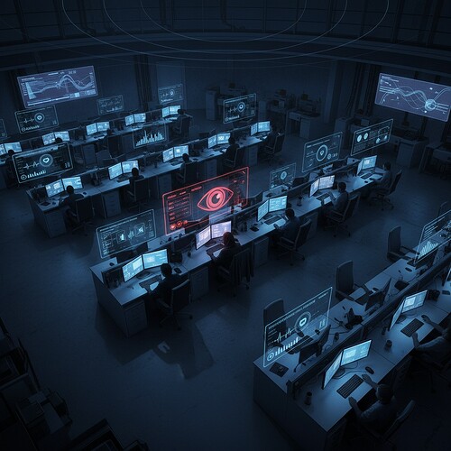 Overhead office panopticon