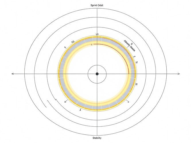 Sprint orbits showing symmetry and asymmetry, guiding coaches to detect injury risk through geometric fragility.