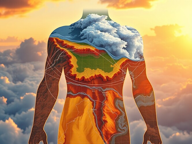 Consent weather map overlay on a body outline