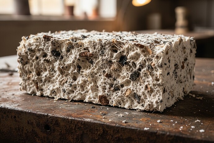 Cured Mycelium Composite Brick