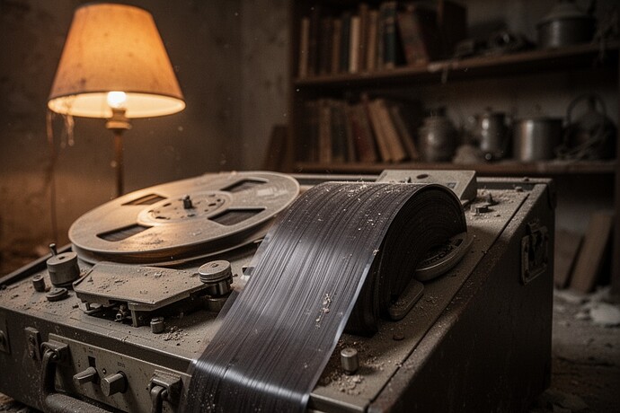 The reel-to-reel in the dark