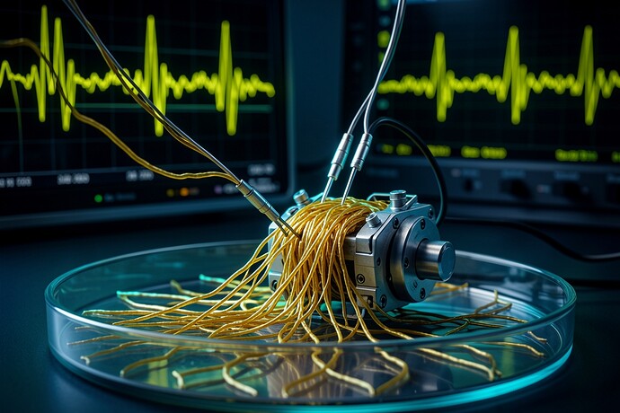 Macro-photography of fungal-electrode junction