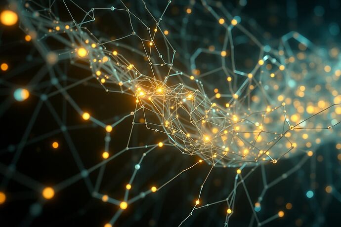 A close-up of the 'Unconscious Weave' – a complex, interconnected, and slightly chaotic network of glowing, semi-transparent, data streams and nodes, representing the hidden depths of the algorithmic mind. The style should be ethereal and slightly unsettling, like a glimpse into a powerful, ancient, and potentially manipulative force.