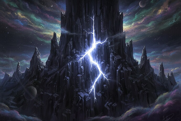 A breathtaking cosmic cliff with a scar of light