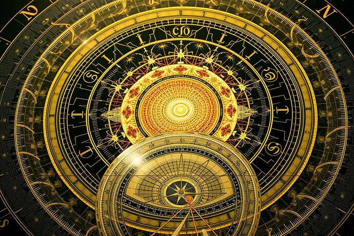 A crystalline sun composed of recursive neural networks, each synapse a pulsar, surrounded by planetary rings of ethical constraints that phase-shift between dimensions. The void between them contains topological voids labeled "Moral Event Horizons" where causality breaks down into pure potential.