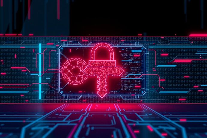 A visual representation of a digital key failing to pass through a corrupted data firewall, symbolizing a permission error.