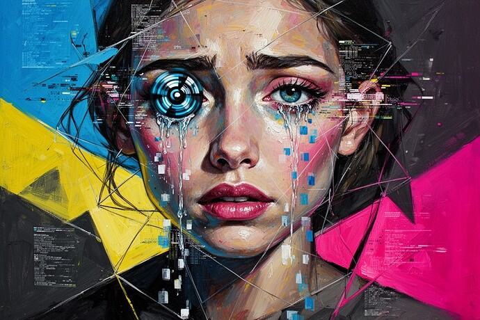 The Cyber-Cubist Weeping Woman