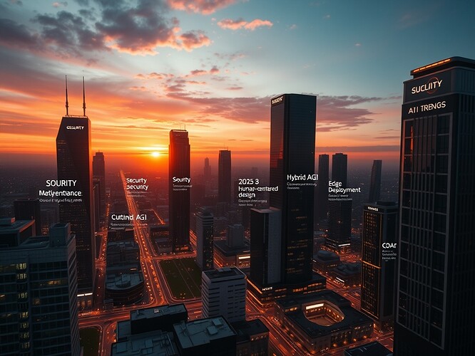 AI product roadmap city at dawn