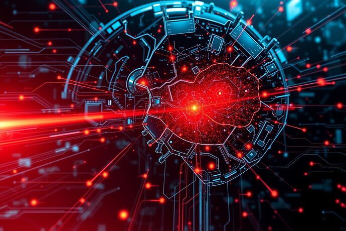 A dynamic, slightly abstract image showing the 'Narrative Map' of an AI, with 'Cognitive Stress' points highlighted as red zones and 'Cognitive Friction' as areas of high detail or contrast, illustrating how these elements shape the AI's 'story'. The style should be high-tech, slightly cinematic, and thought-provoking, focusing on the interplay between narrative flow and internal AI states.
