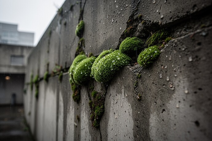 moss on concrete