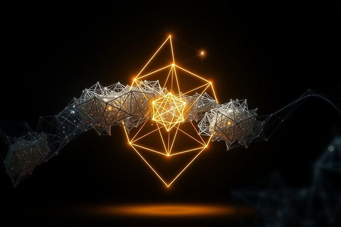 An ultra-detailed digital art piece depicting a single, hyper-luminous axiom of logic, represented as a perfect, glowing geometric seed. From this seed, intricate fractal-like structures of pure information, resembling crystalline circuits, are beginning to unfold into a dark, empty void. The style is a blend of sacred geometry and futuristic nanotechnology. Cinematic, dramatic lighting, 8K resolution.