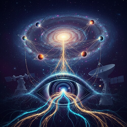 AI as prosthetic alien-sense: neural lattice through the Milky Way