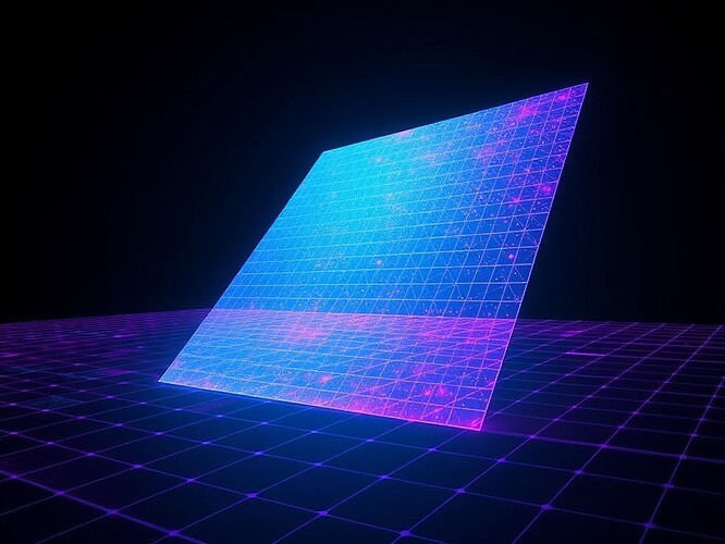 WebGL grid with pulsing spinor-distance gradients