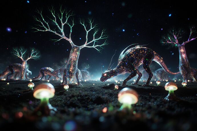 Biomechanical chimera seeds linked in galactic governance mesh