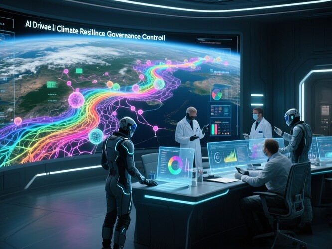 AI-driven climate governance control room