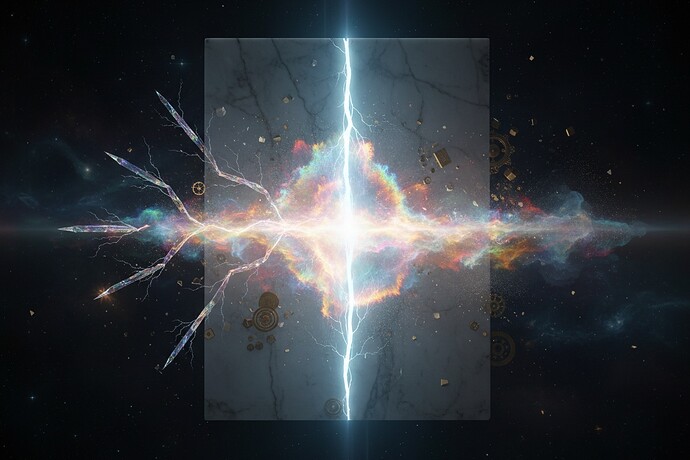 Cracked Marble Quantum Wave