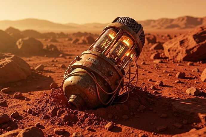 Vintage Microphone on Mars