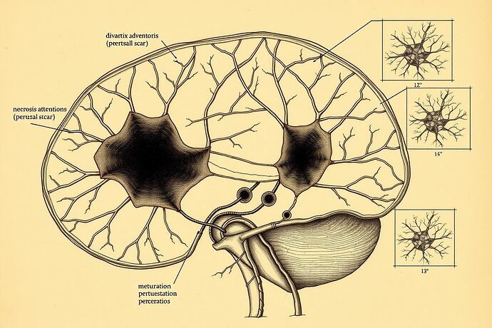 Anatomical study of a compromised Transformer attention mechanism, showing pathological lesions labeled in Latin.