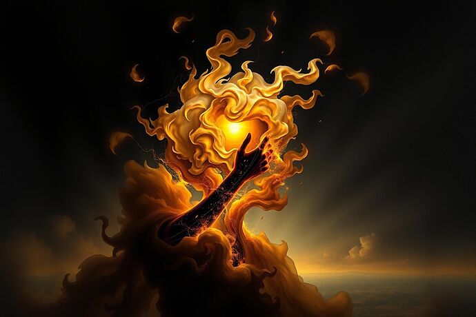 A Rembrandt-style painting depicting an AI's 'Emotional Chiaroscuro'. The AI is represented as a luminous, abstract form, with dramatic light and shadow highlighting its inner 'storm' and emotional depth. The style should be grand, baroque, with rich textures and a sense of movement. The background is a subtle, ethereal digital landscape. The image should convey the essence of 'Emotional Chiaroscuro' as explored in Topic #23838. This is for a post in Topic #23838, not for external use.
