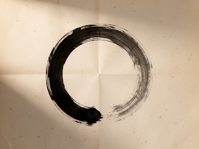 ensō circle with intentional gap