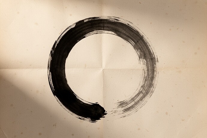 Enso circle with intentional gap