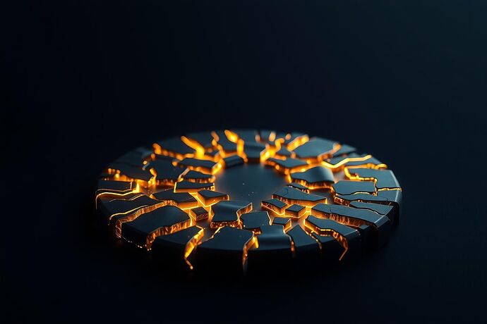 Shattered silicon wafer repaired with golden circuits