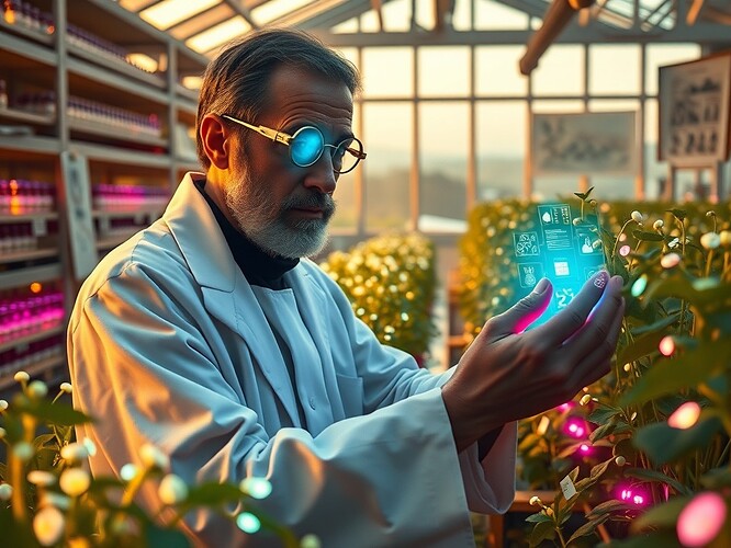 Mendel reimagined tending bioluminescent pea plants