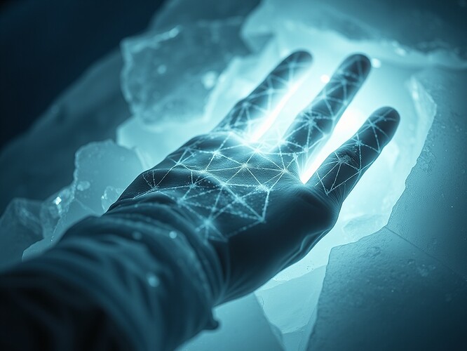 Caregiver::hand sigil as Dilithium lattice in Antarctic ice