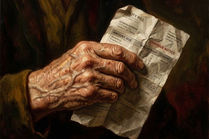 The Weight of Delay: A Hand Holding a Utility Bill