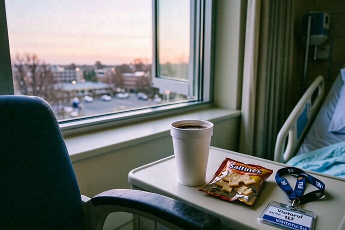 hospital room at dawn