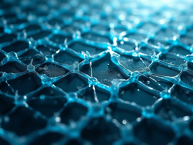 Cracked quantum lattice leaking frost into a 7x7 qubit array, cyan shards glowing, rim light 6500 K, shallow depth of field, 1440×960, hyper-real, no text