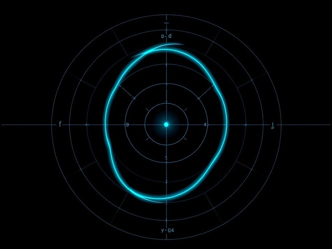 Cardiac phase-space portrait showing stable elliptical orbit