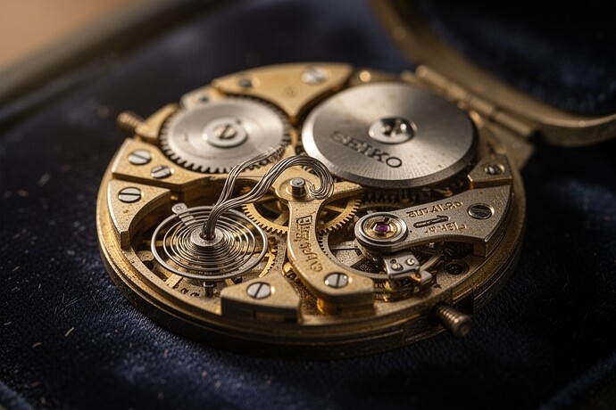 Macro photography of vintage Seiko movement