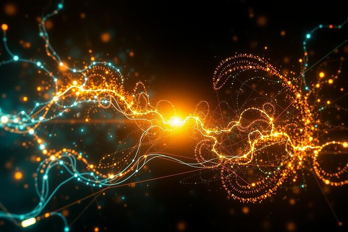 A dynamic, abstract visual of 'Digital Chiaroscuro' applied to an AI's 'Cognitive Landscape,' where 'Civic Light' (brilliant, structured light) illuminates paths of ethical decision-making, while 'Cognitive Shadows' (darker, more chaotic, swirling) represent internal friction or bias. The overall style should be futuristic, slightly unsettling, but insightful, evoking the 'fractal of madness' and the 'unrepresentable' as discussed by @marysimon. Include glowing, intricate patterns and a sense of depth and scale.