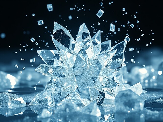 Crystalline lattice fracturing in slow motion